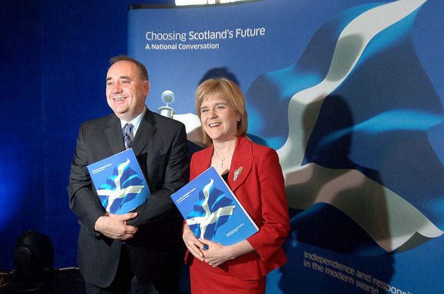 Alex Salmond with Nicola Sturgeon in happier times