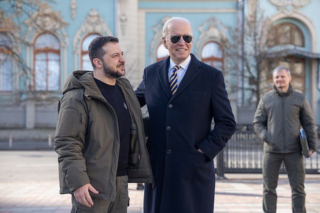 More war - President Biden with President Zelensky Kiev 2023 photo by The White House